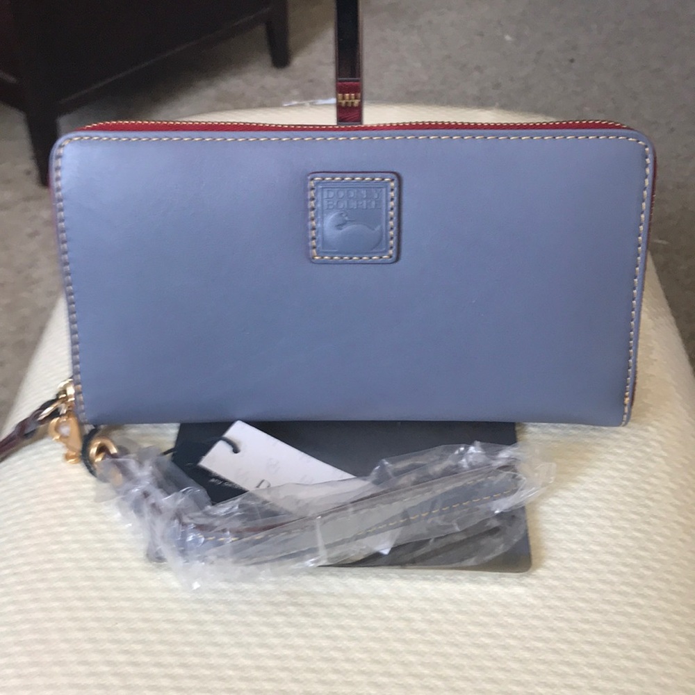 NWT D&B Steel Blue Florentine Large Zip Around